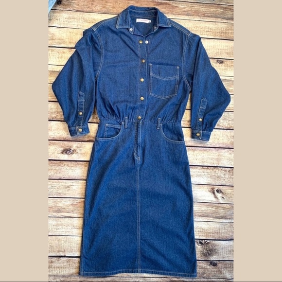 Jack Mulqueen Dresses & Skirts - VINTAGE |•JACK MULQUEEN•| Denim Dress/Jumper